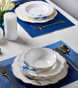 PEROTTİ QUEEN BONE PORSELEN 24 PARÇA YEMEK TAKIMI