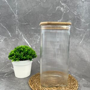 BAMBU KAPAKLI CAM KAVANOZ