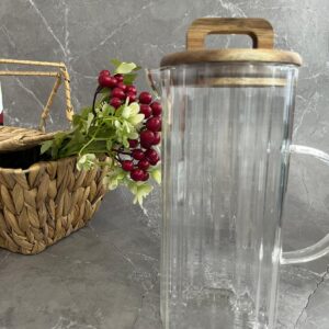 MİEN AKASYA KAPAKLI CAM SÜRAHİ 1300 ML