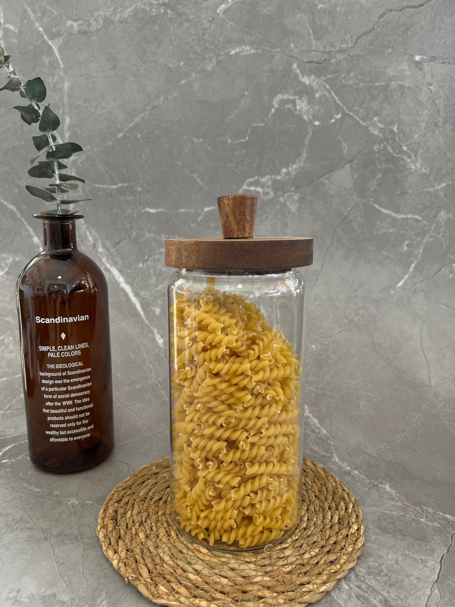 AKASYA KAPAKLI CAM KAVANOZ