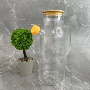 MİEN BAMBU KAPAKLI CAM YAĞDANLIK 1000 ML