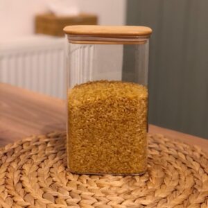 BAMBU KAPAKLI CAM KAVANOZ