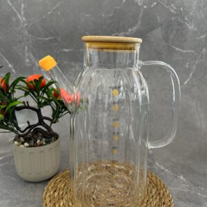 MİEN BAMBU KAPAKLI CAM YAĞDANLIK 1000 ML