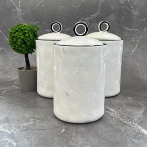 MİEN KAPAKLI PORSELEN BAHARATLIK SETİ