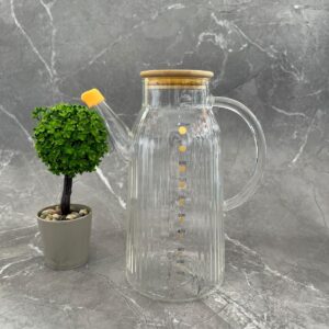 MİEN BAMBU KAPAKLI CAM YAĞDANLIK 1000 ML