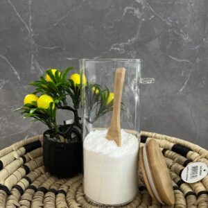 BAMBU KAŞIKLI YUVARLAK CAM BAHARATLIK