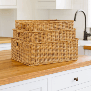 MİEN 3’LÜ DİKDÖRTGEN RATTAN SEPET