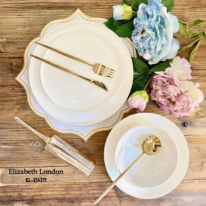 ELİZABETH LONDON 24 PARÇA KABARTMALI YEMEK TAKIMI
