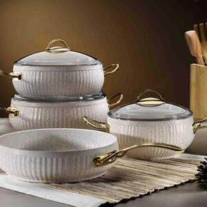 AROW LOTUS GRANİT GÜVEÇ TENCERE SETİ