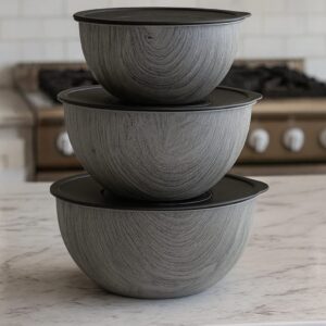 ROSE WOOD 3'LÜ METAL KARIŞTIRMA KABI