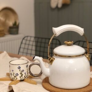 HOOD VİNTAGE BEYAZ EMAYE DEMLİK