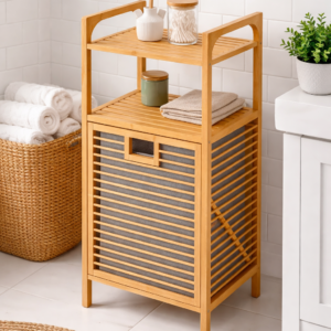 MİEN BAMBU RAFLI ÇAMAŞIR SEPETİ